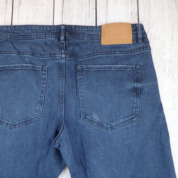 Cavalli Class Straight Leg Denim Jeans Mens Size 36 - Picture 3 of 10